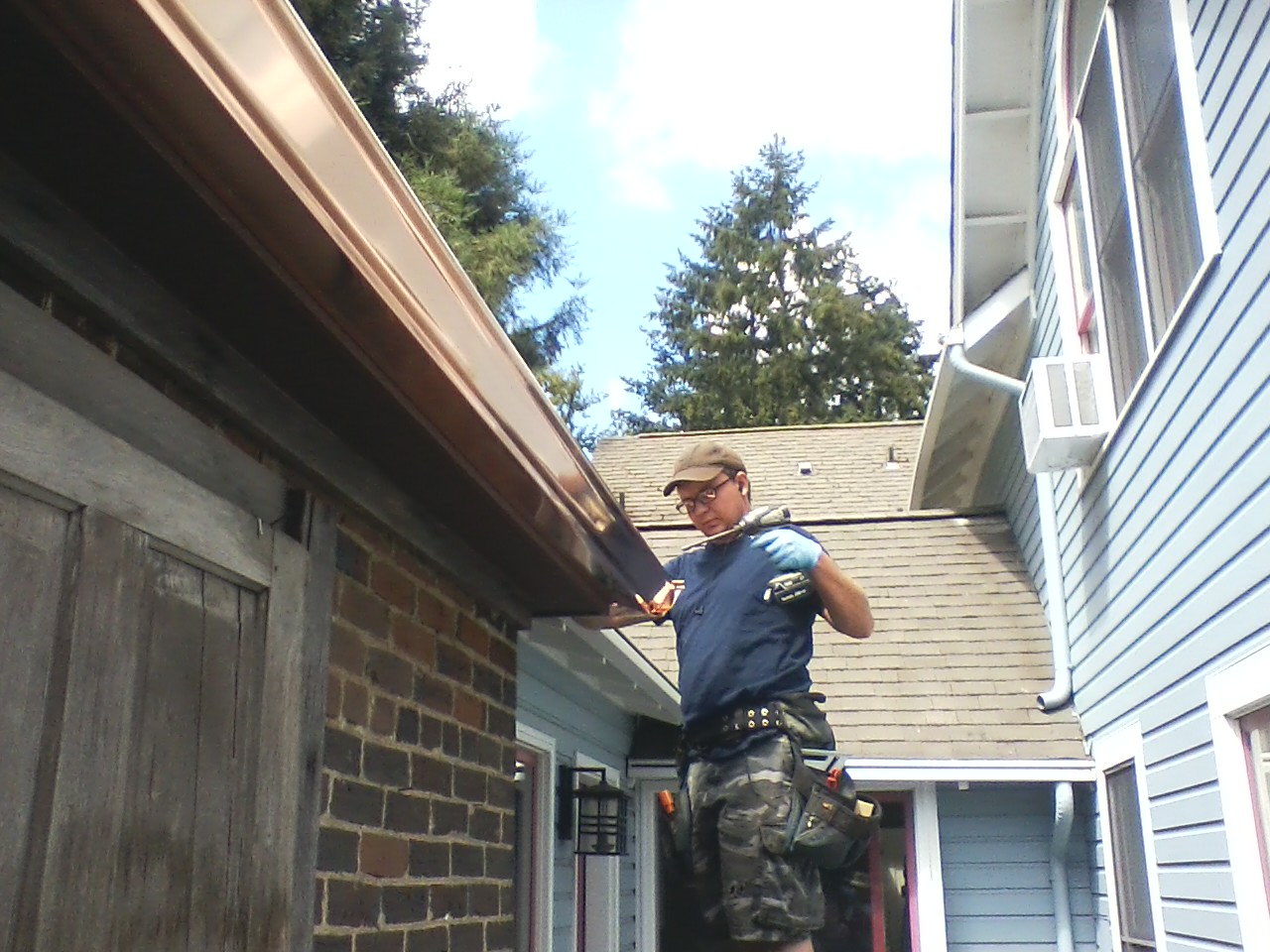 Copper Gutter Install